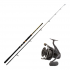 Ensemble kit canne et moulinet peche surfcasting