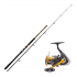 Ensemble kit canne et moulinet peche surfcasting